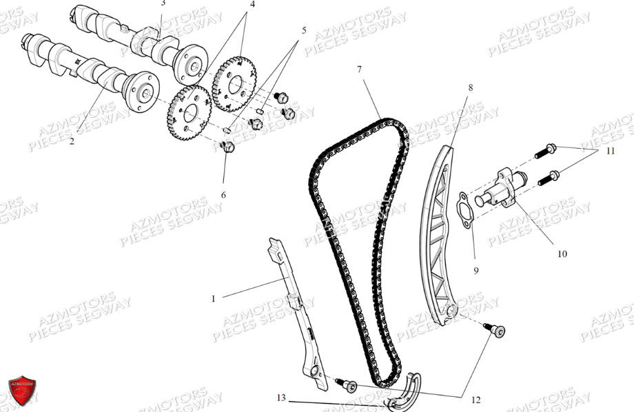 ARBRES A CAMES DISTRIBUTION SEGWAY FUGLEMAN UT10