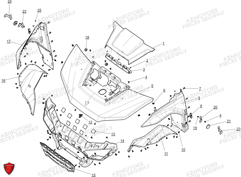 Carrosserie Avant SEGWAY Pièces SSV FUGLEMAN UT10