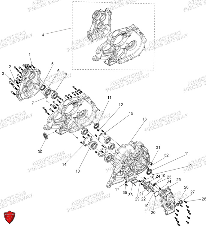 Carters Boite De Vitesses SEGWAY Pièces SSV FUGLEMAN UT10