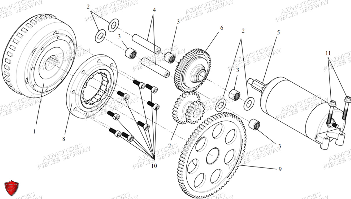 Demarreur SEGWAY Pièces SSV FUGLEMAN UT10