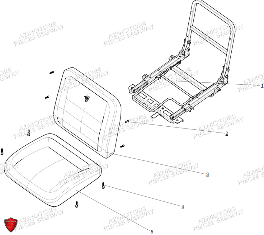 Ensemble Siege Conducteur SEGWAY Pièces SSV FUGLEMAN UT10