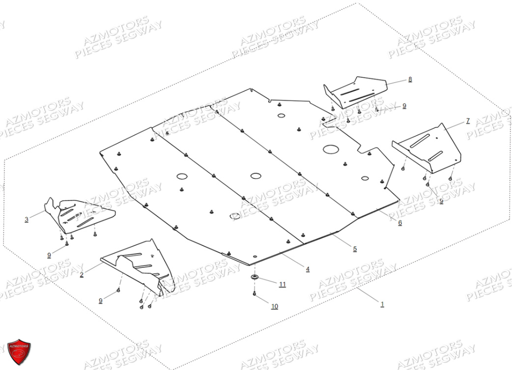 Kit Protection Alu Option SEGWAY Pièces SSV FUGLEMAN UT10