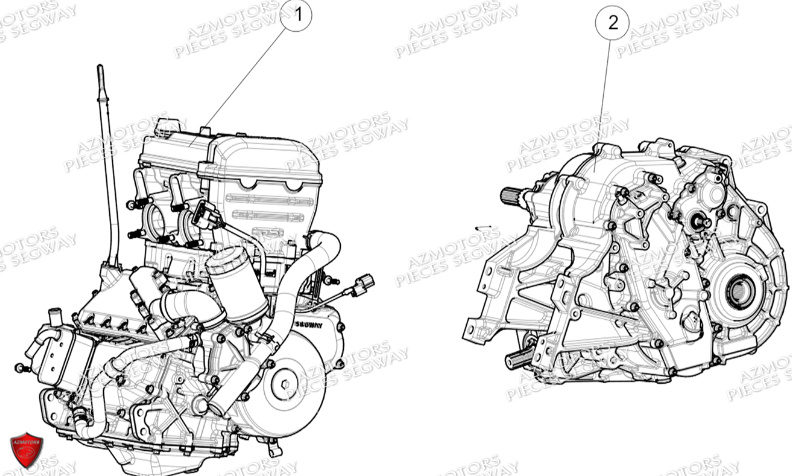 MOTEUR BOITE DE VITESSE SEGWAY FUGLEMAN UT10