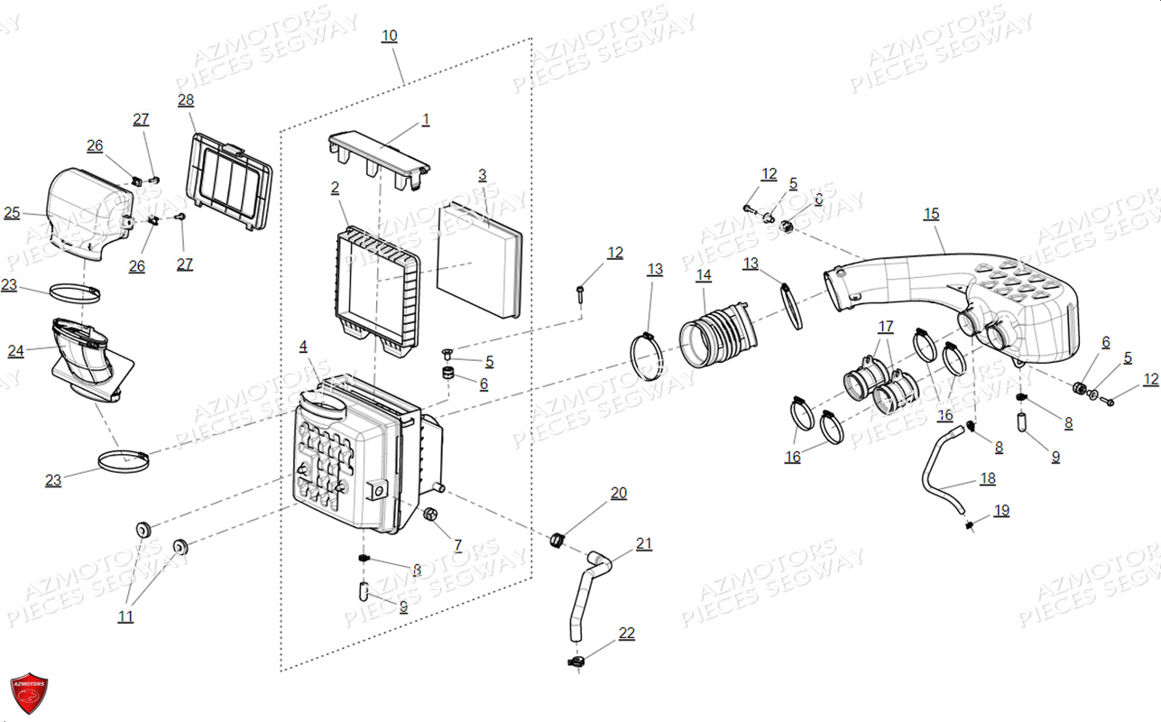 ELEMENT FILTRE A AIR SEGWAY pour PRISES D AIR FILTRE A AIR de FUGLEMAN UT10