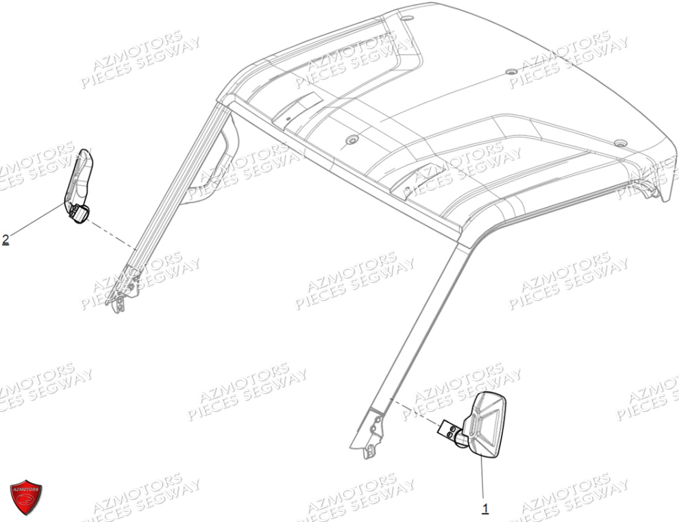 Retroviseurs SEGWAY Pièces SSV FUGLEMAN UT10
