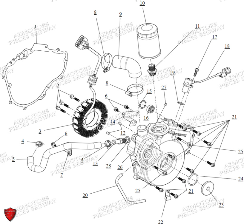 Sous Ensemble Cache Carter Gauche SEGWAY Pièces SSV FUGLEMAN UT10