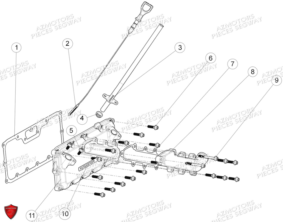 Sous Ensemble Cache Carter Superieur SEGWAY Pièces SSV FUGLEMAN UT10