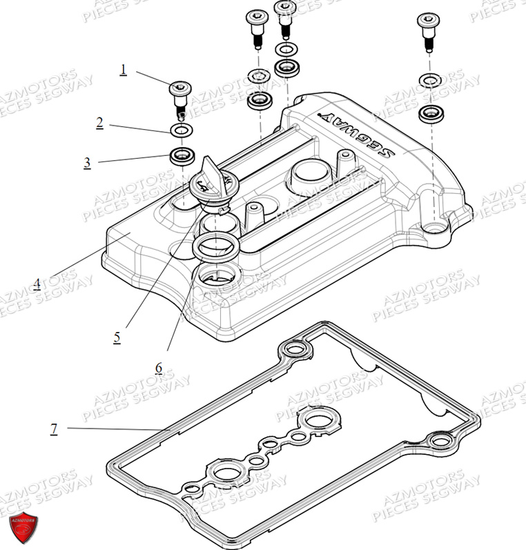 SOUS ENSEMBLE COUVERCLE DE CULASSE SEGWAY FUGLEMAN UT10