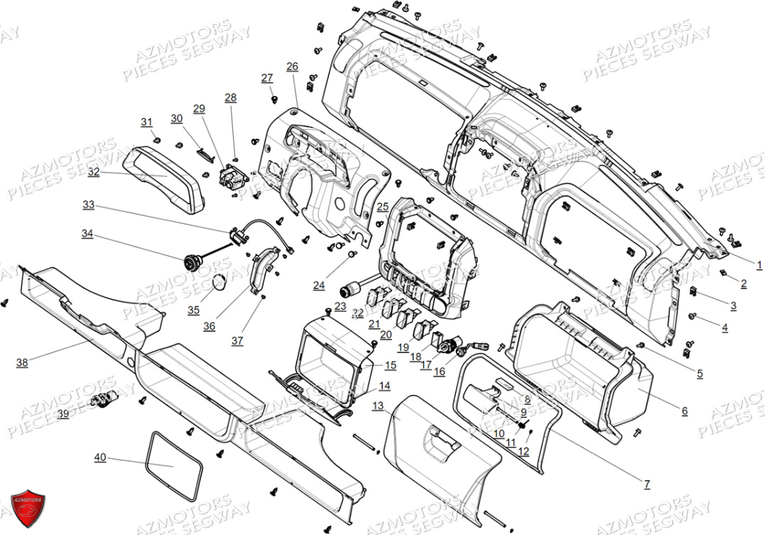 Tableau De Bord SEGWAY Pièces SSV FUGLEMAN UT10