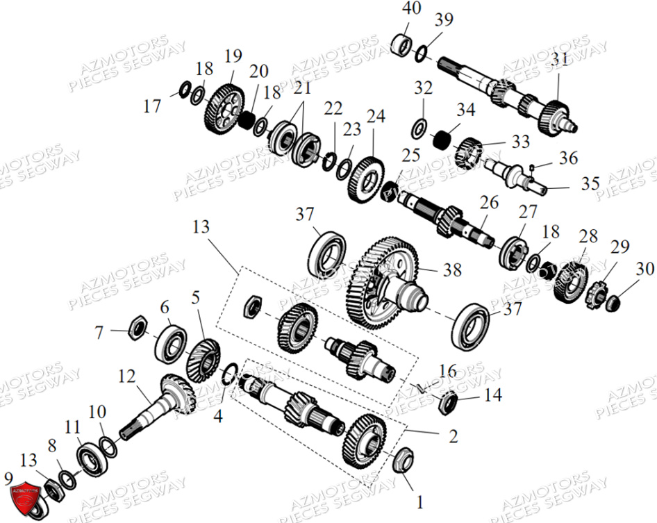 TRANSMISSION SEGWAY FUGLEMAN UT10