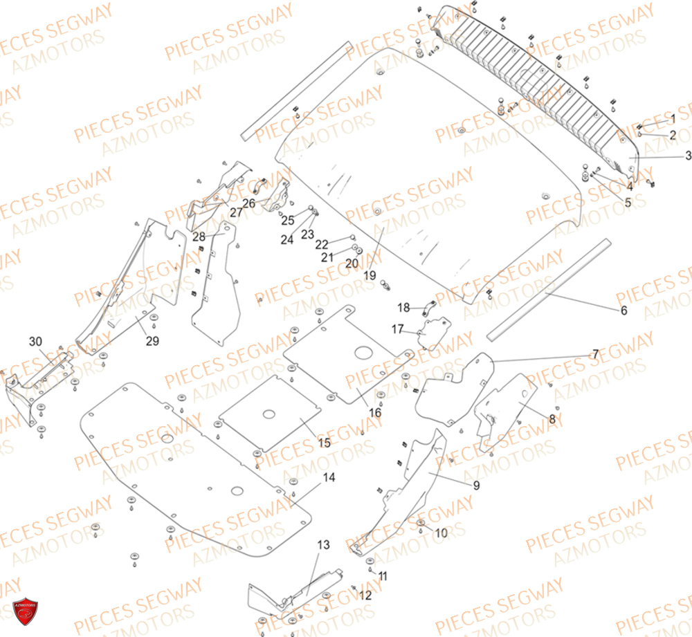 CARROSSERIE LATERALE TOIT PROTECTIONS INF SEGWAY FUGLEMAN UT10 2024