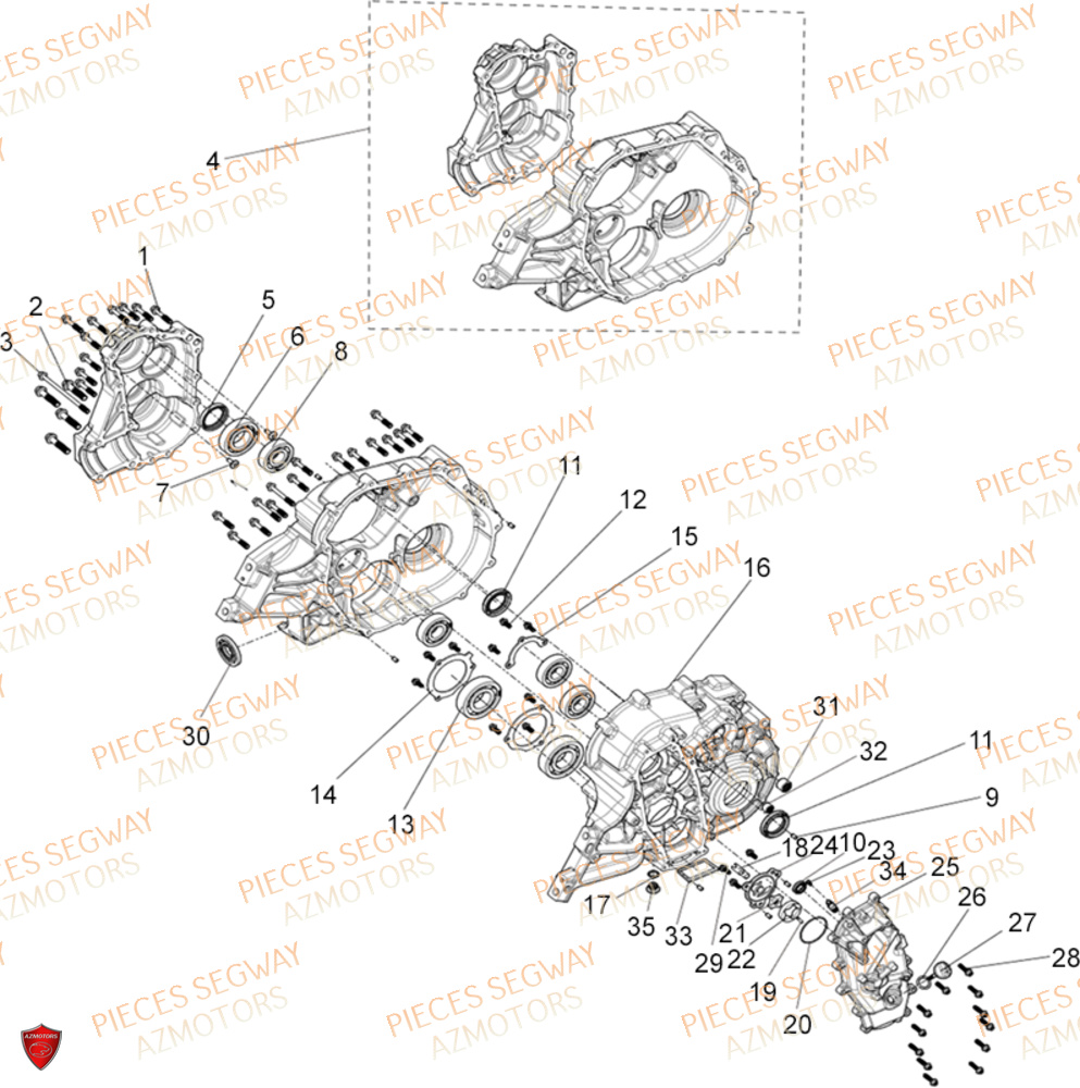 Carters Boite De Vitesses Avec Differentiel SEGWAY Pièces SSV FUGLEMAN UT10 2024