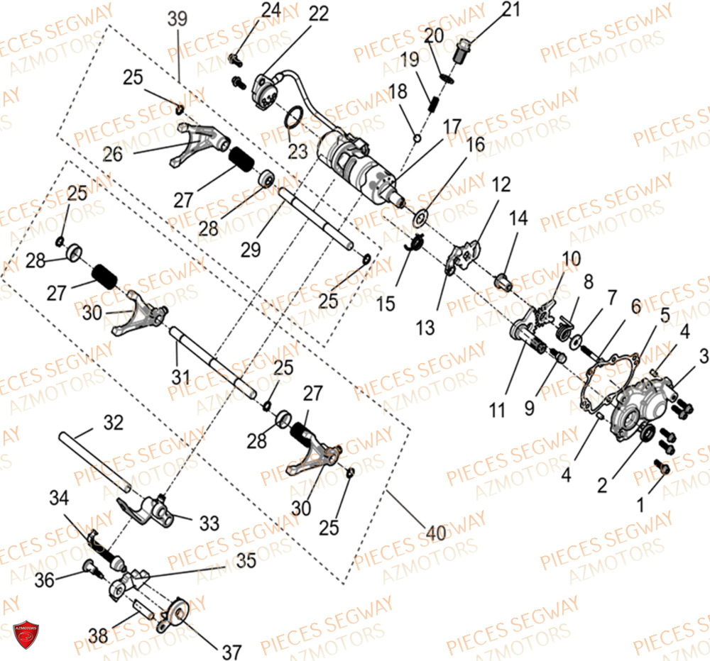 Commande Changement De Rapport SEGWAY Pièces SSV FUGLEMAN UT10 2024