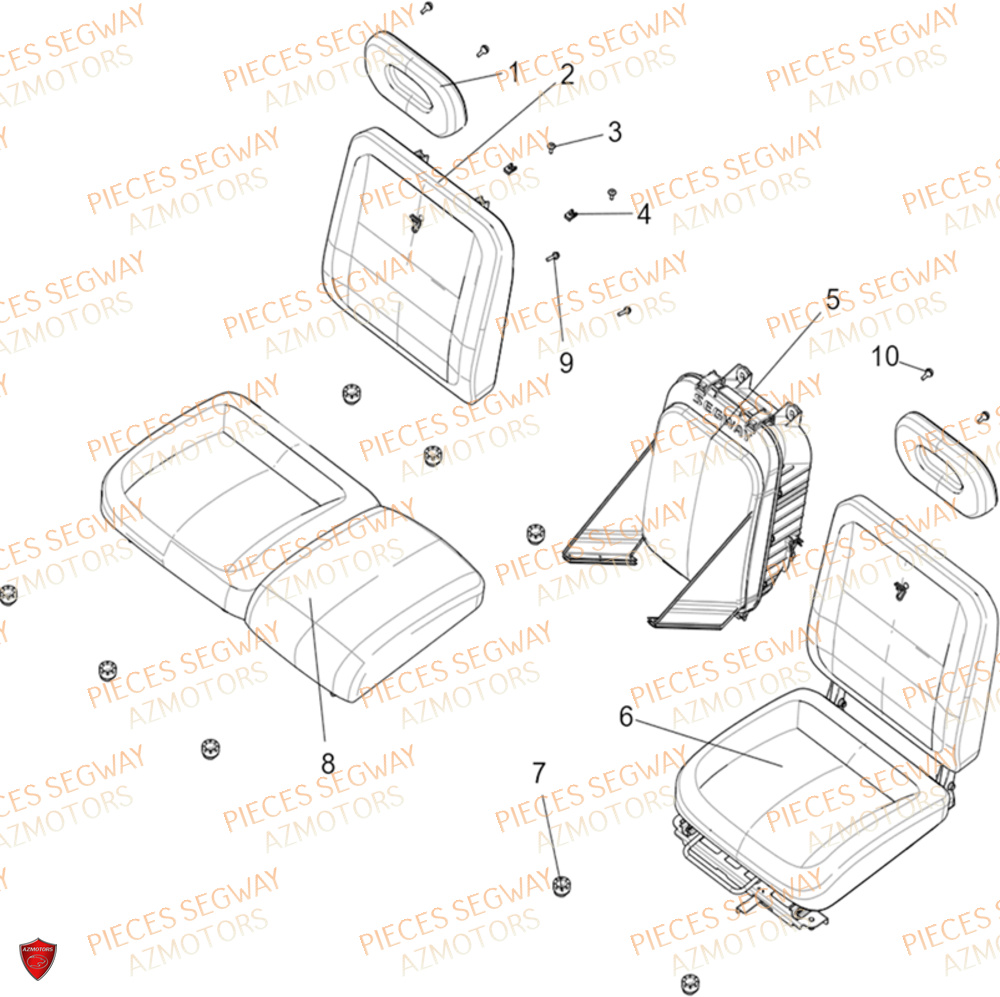 Ensemble Sieges SEGWAY Pièces SSV FUGLEMAN UT10 2024