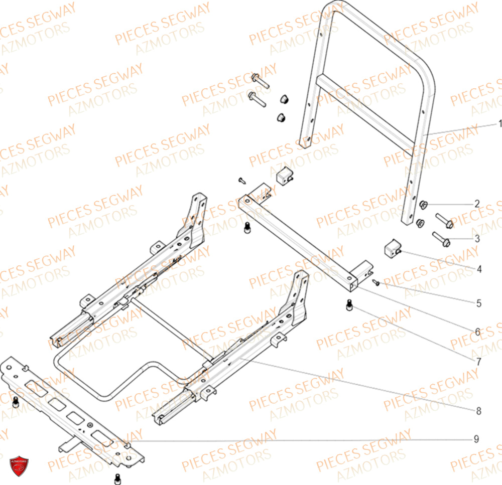 Ensemble Supports Sieges SEGWAY Pièces SSV FUGLEMAN UT10 2024