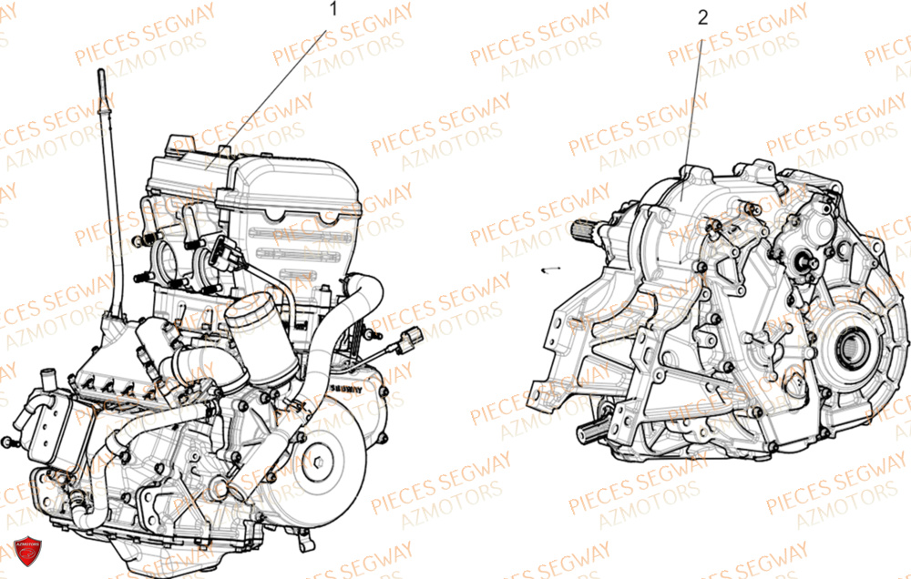 Moteur Boite De Vitesse SEGWAY Pièces SSV FUGLEMAN UT10 2024