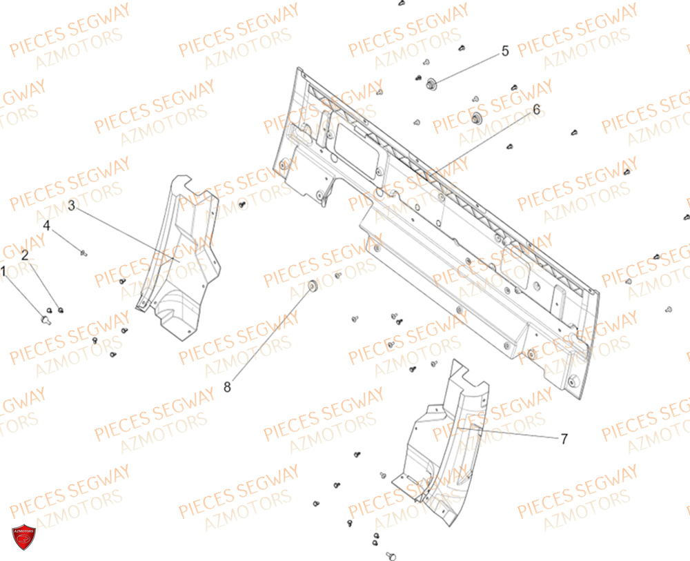Panneau Arriere Poste Conduite SEGWAY Pièces SSV FUGLEMAN UT10 2024