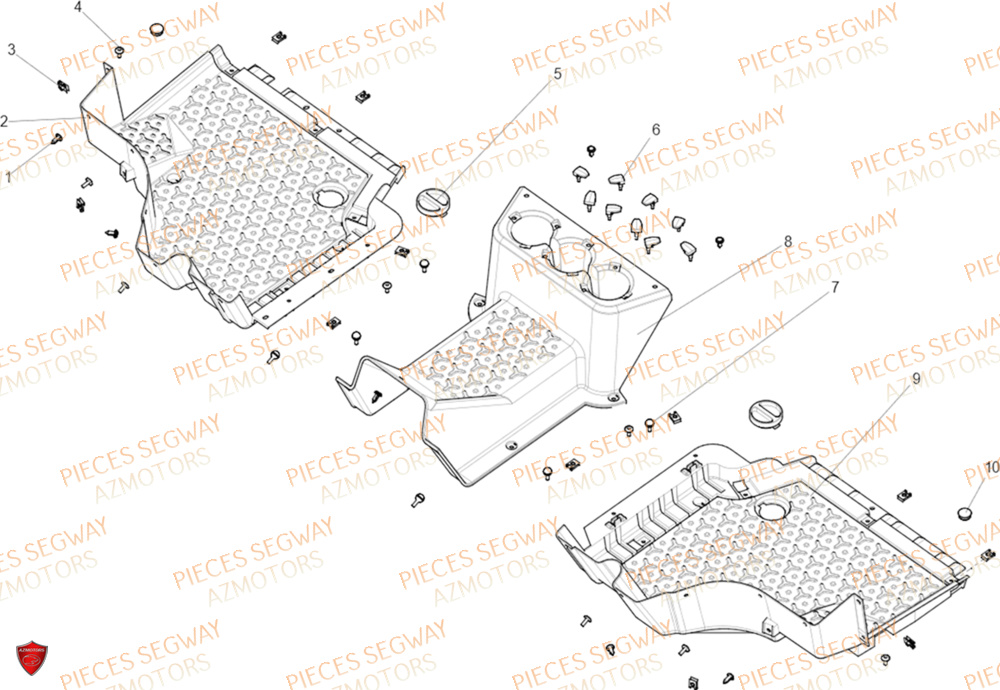 Planchers Console SEGWAY Pièces SSV FUGLEMAN UT10 2024