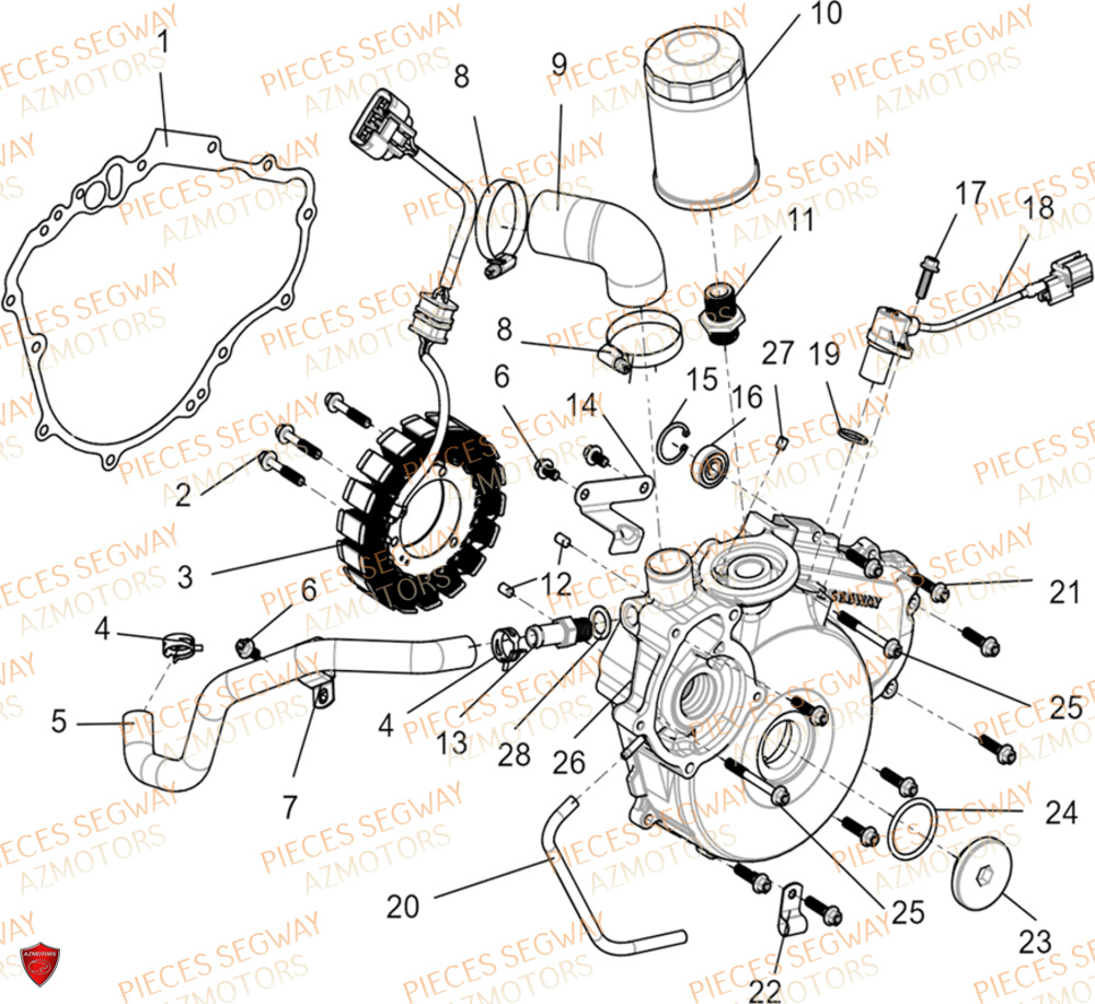 Sous Ensemble Cache Carter Gauche SEGWAY Pièces SSV FUGLEMAN UT10 2024