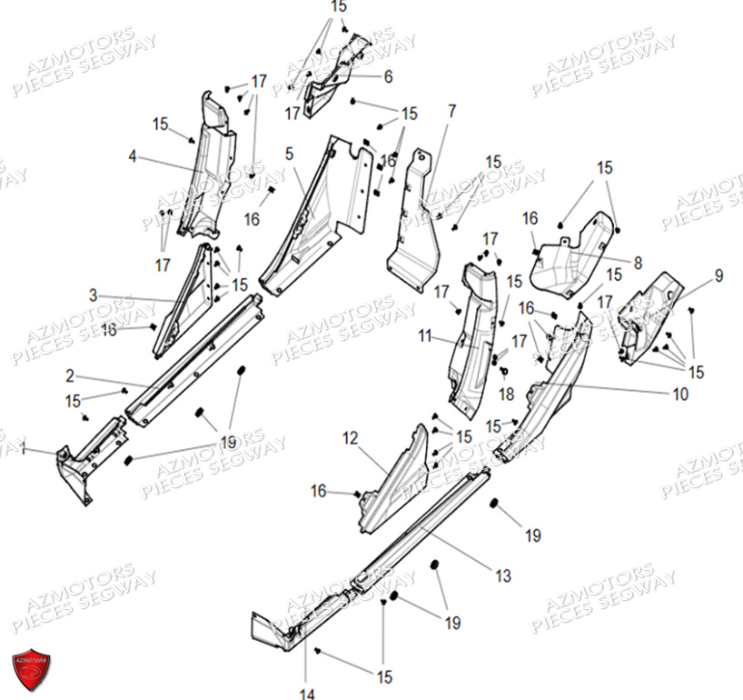 CARROSSERIE LATERALE SEGWAY FUGLEMAN UT10 CREW