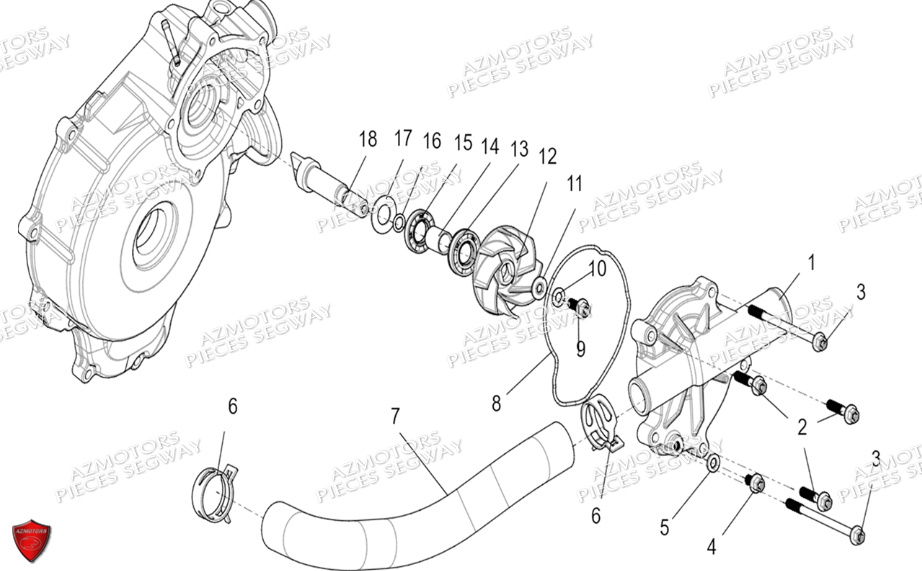 ENSEMBLE POMPE A EAU SEGWAY FUGLEMAN UT10 CREW