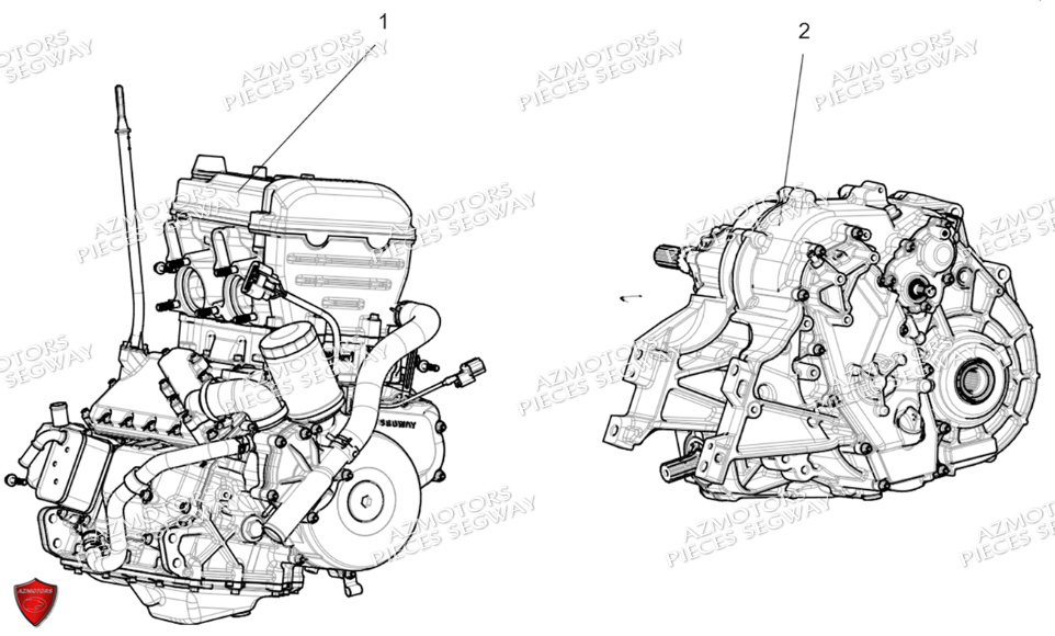 Moteur Boite De Vitesse SEGWAY Pièces SSV FUGLEMAN UT10 CREW