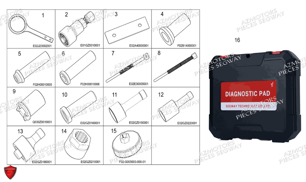 Outils SEGWAY Pièces SSV FUGLEMAN UT10 CREW