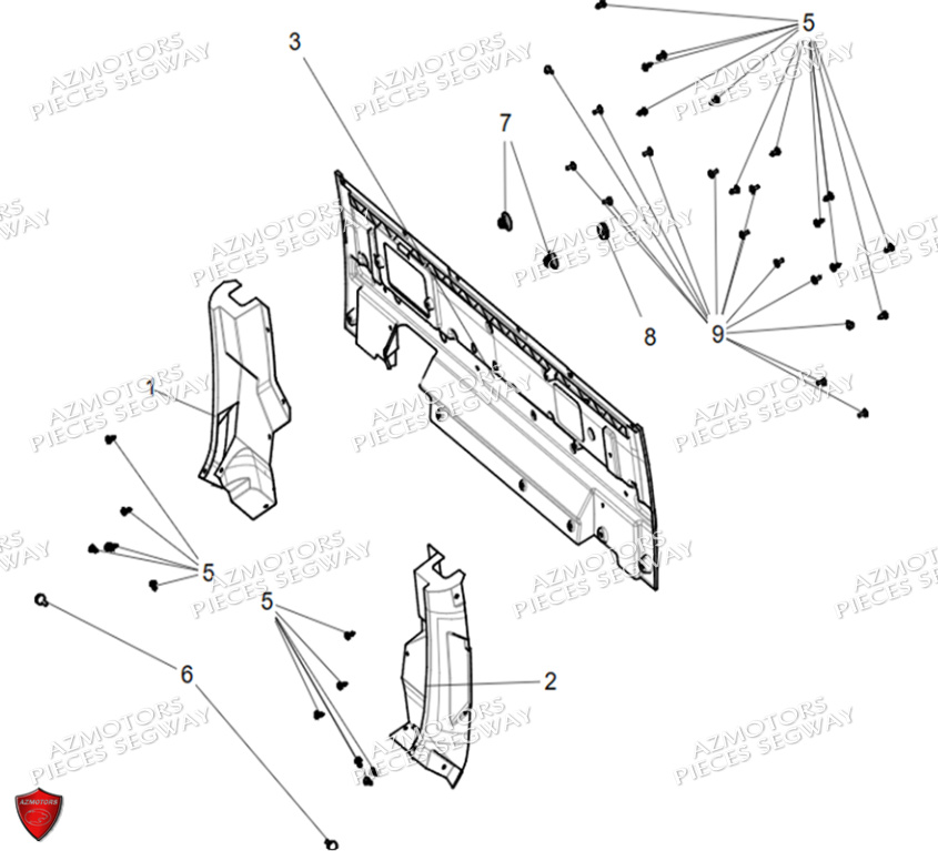 Panneaux Arriere SEGWAY Pièces SSV FUGLEMAN UT10 CREW