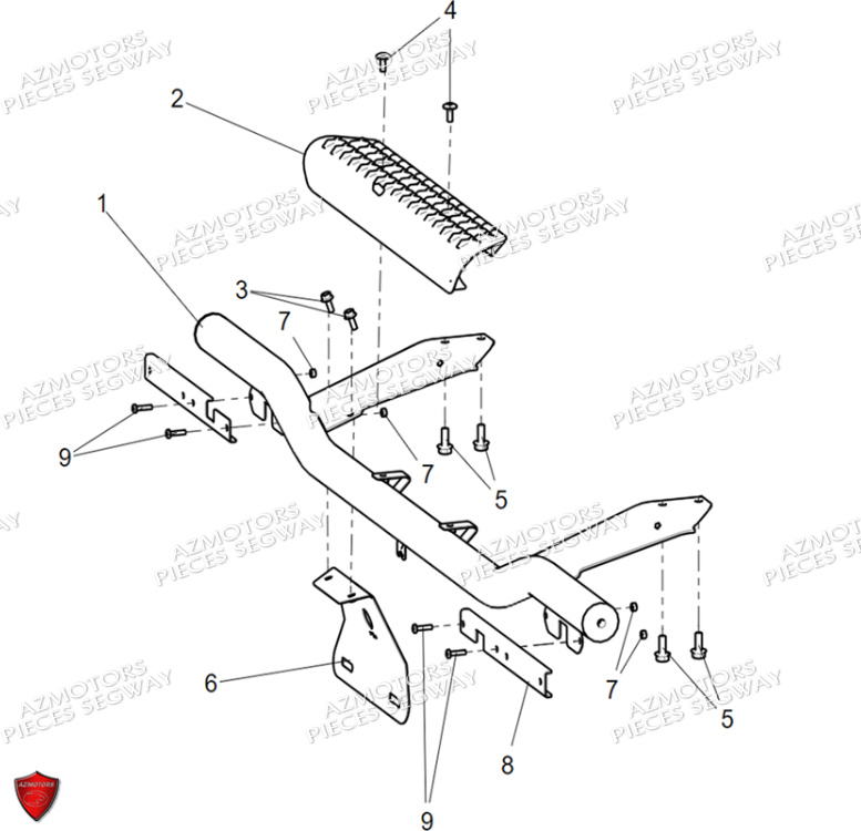 PARE CHOCS ARRIERE SEGWAY FUGLEMAN UT10 CREW