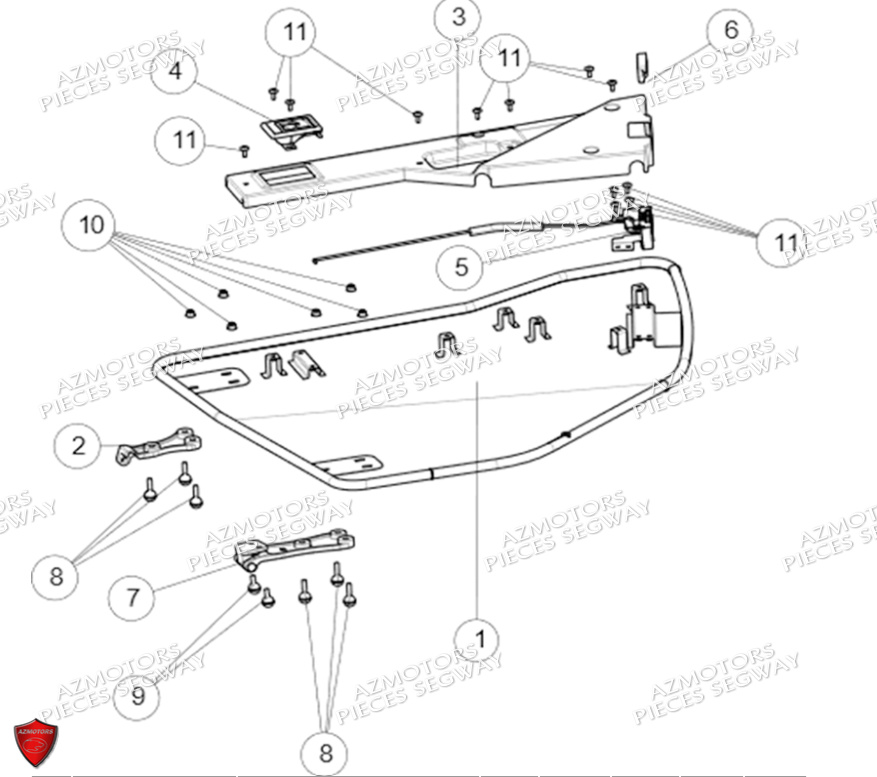 PORTE AVANT DROIT SEGWAY FUGLEMAN UT10 CREW