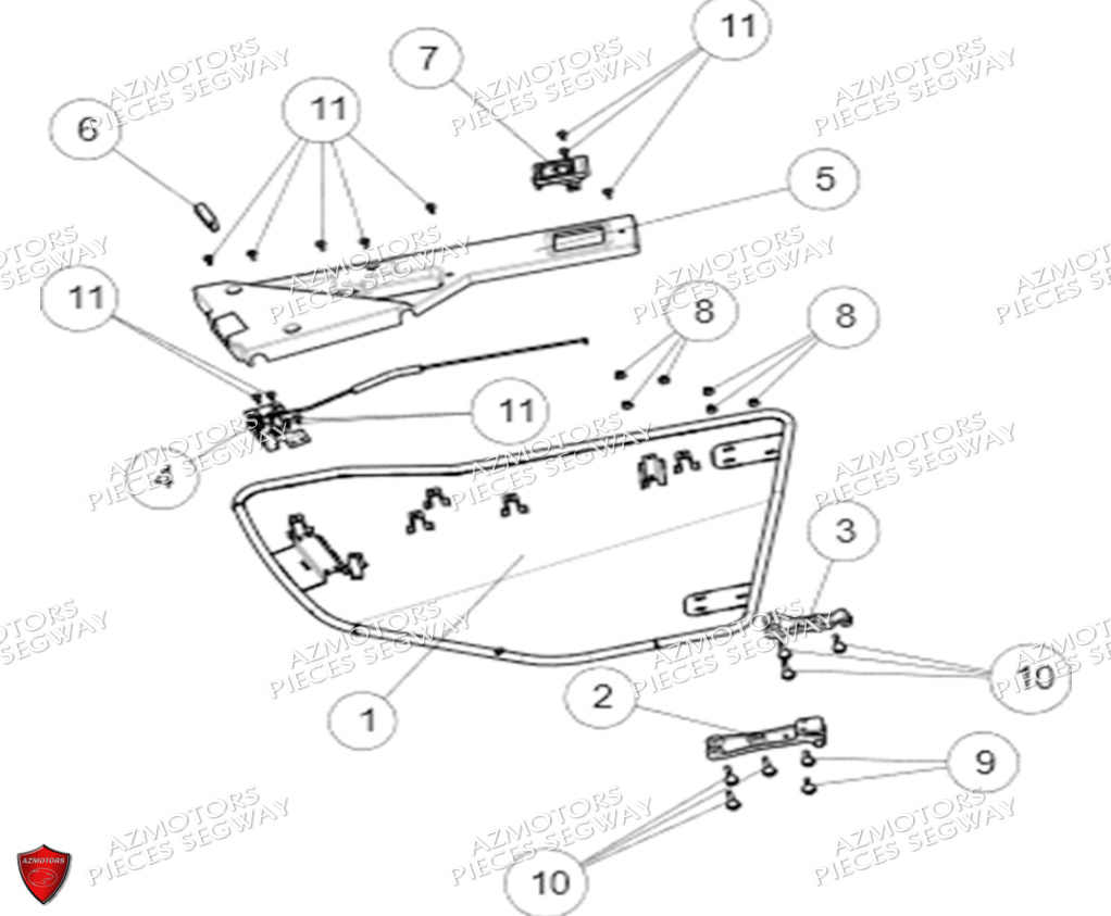 PORTE AVANT GAUCHE SEGWAY FUGLEMAN UT10 CREW