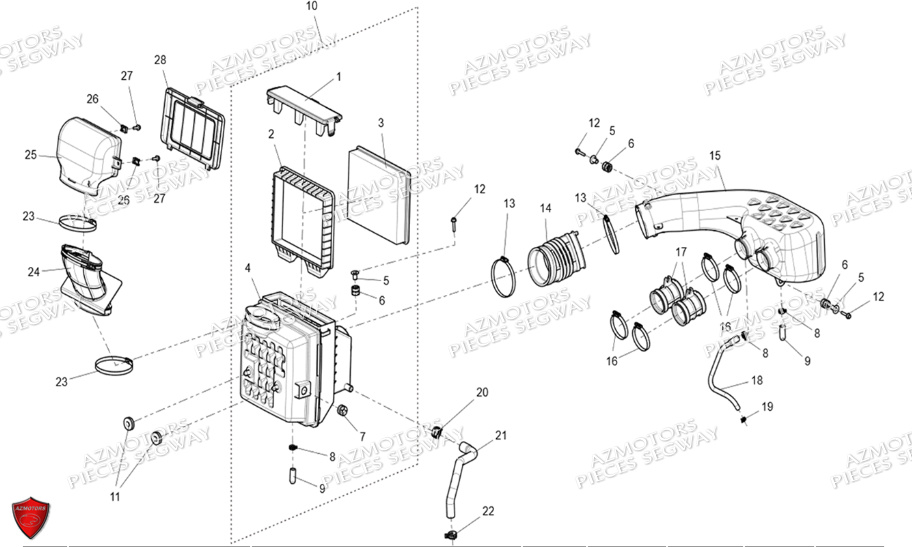 Prises D Air Filtre A Air SEGWAY Pièces SSV FUGLEMAN UT10 CREW