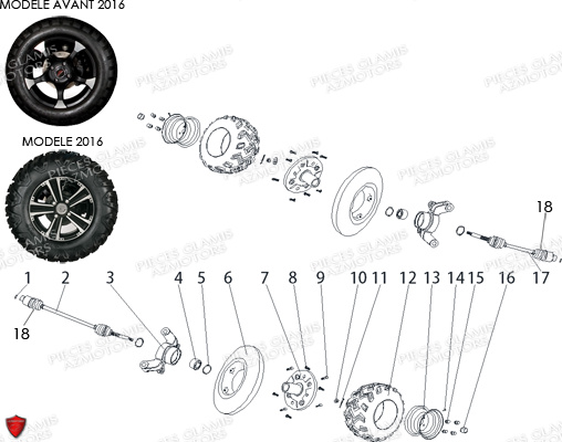 Roues Arriere GLAMIS Pièces Buggy GLAMIS CRUISER G 850GT (2014)