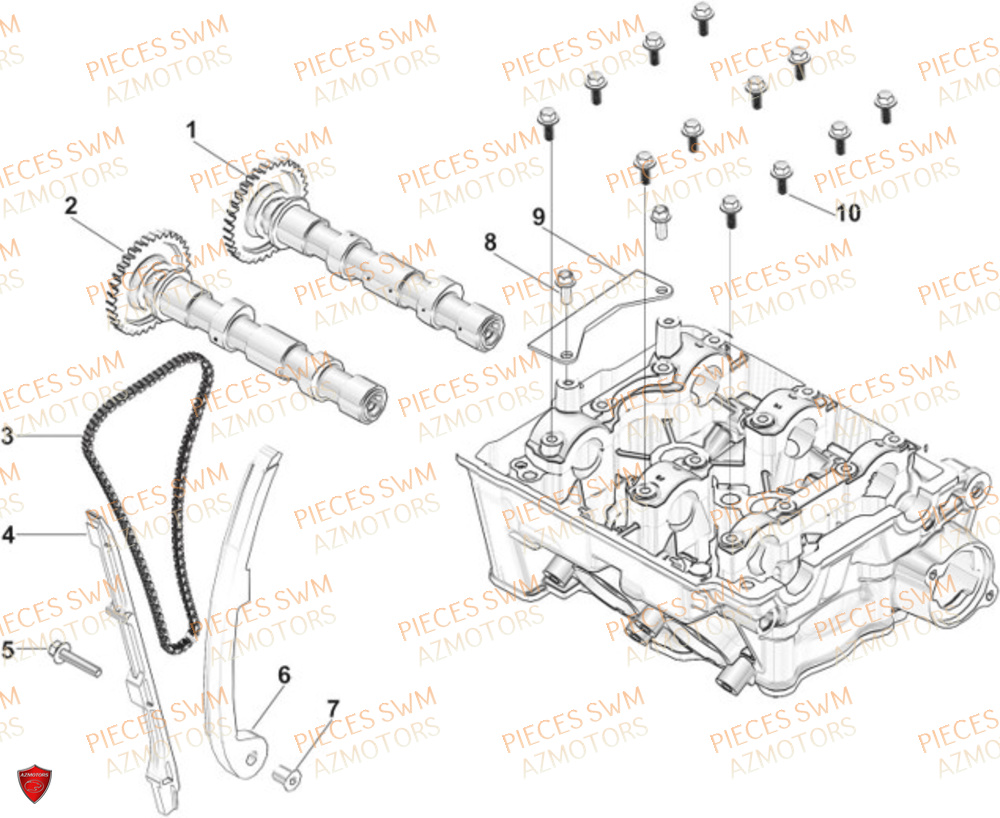 Arbre A Came SWM Pieces SWM Origine GRAN MILANO 500 2024