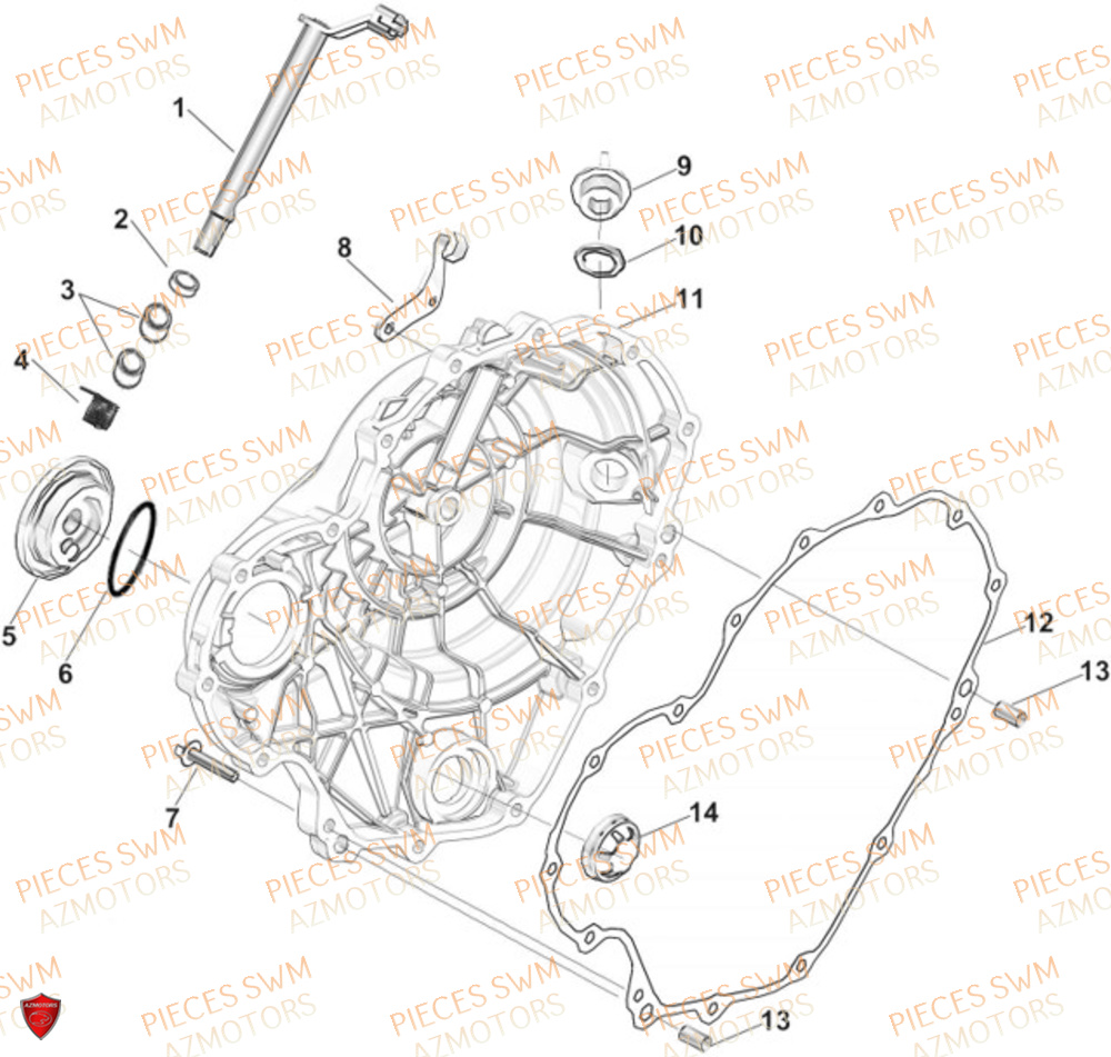 Carter Droit SWM Pieces SWM Origine GRAN MILANO 500 2024