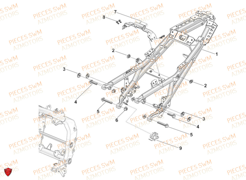 CHASSIS ARRIERE SWM GRAN MILANO 500 24