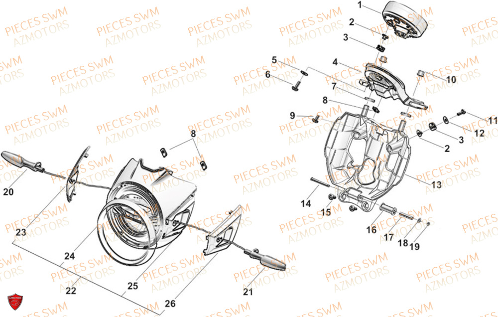 Compteur SWM Pieces SWM Origine GRAN MILANO 500 2024