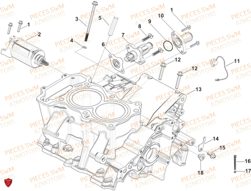 Demarreur SWM Pieces SWM Origine GRAN MILANO 500 2024