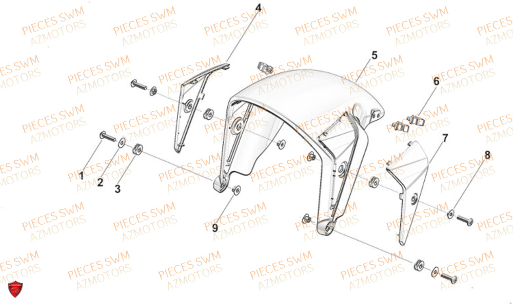 GARDE BOUE AVANT SWM GRAN MILANO 500 24