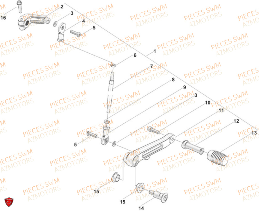 Pedale De Vitesses SWM Pieces SWM Origine GRAN MILANO 500 2024