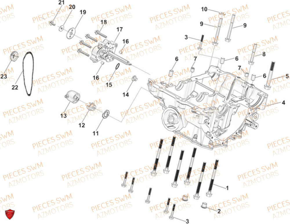 Pompe A Huile SWM Pieces SWM Origine GRAN MILANO 500 2024