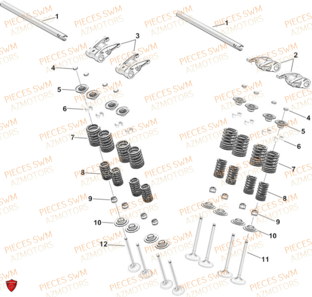 Soupapes SWM Pieces SWM Origine GRAN MILANO 500 2024