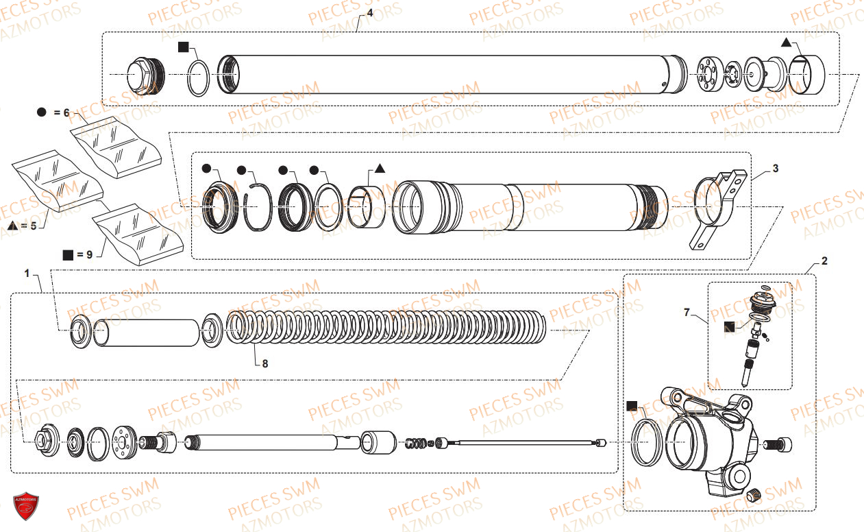 FOURCHE GAUCHE SWM GRAN TURISMO 440 2017