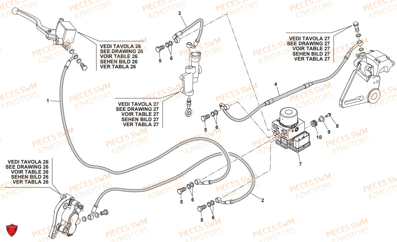 Systeme Abs SWM Pieces SWM Origine GRAN TURISMO 440 EURO 4