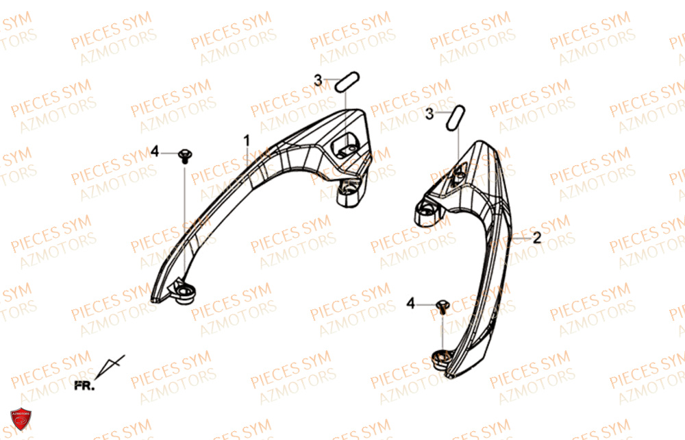 Arceau SYM Pièces GTS 125I EURO 4 - LN12WG-EU (2018-2020)