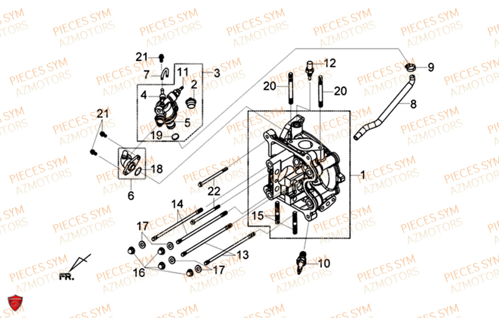 Culasse SYM Pièces GTS 125I EURO 4 - LN12WG-EU (2018-2020)