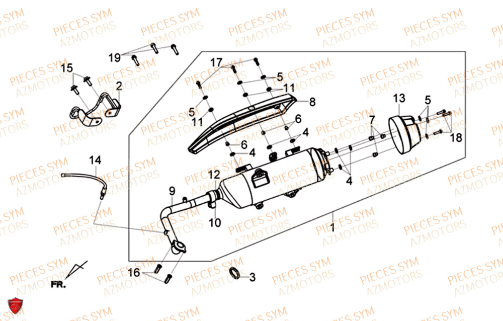 ECHAPPEMENT SYM GTS 125I EU4