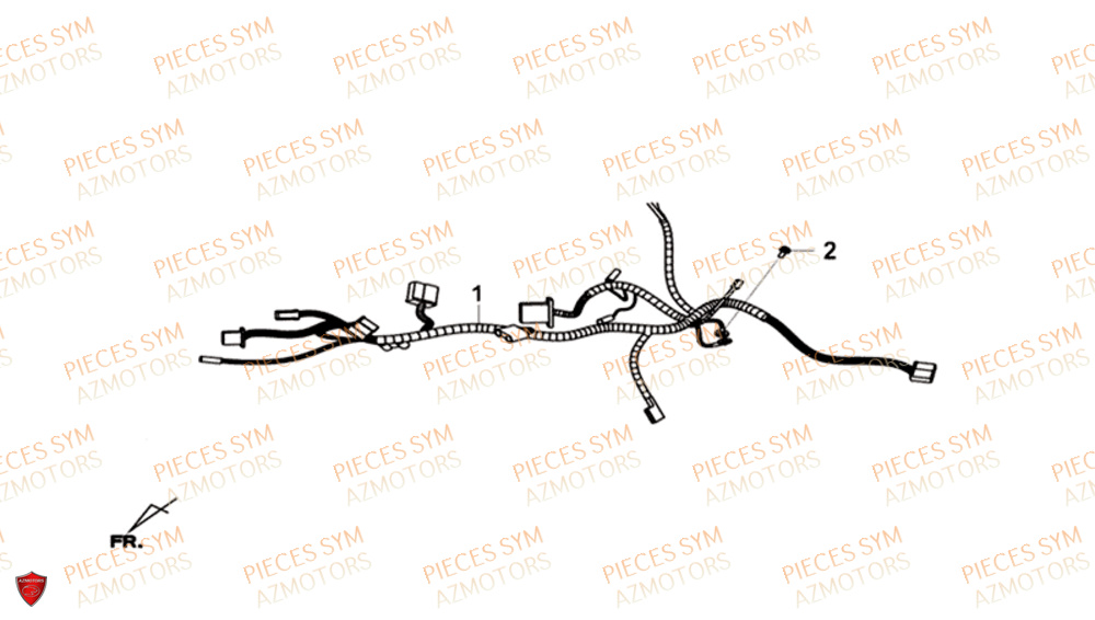 Faisceau Electrique SYM Pièces GTS 125I EURO 4 - LN12WG-EU (2018-2020)