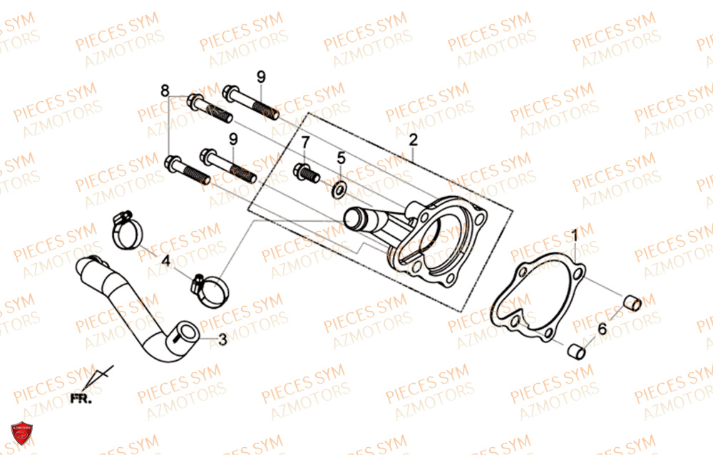 Pompe A Eau SYM Pièces GTS 125I EURO 4 - LN12WG-EU (2018-2020)