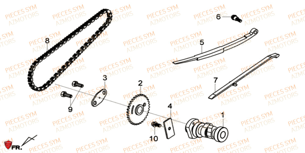 ARBRE A CAMES SYM GTS 125I SPORT EU4